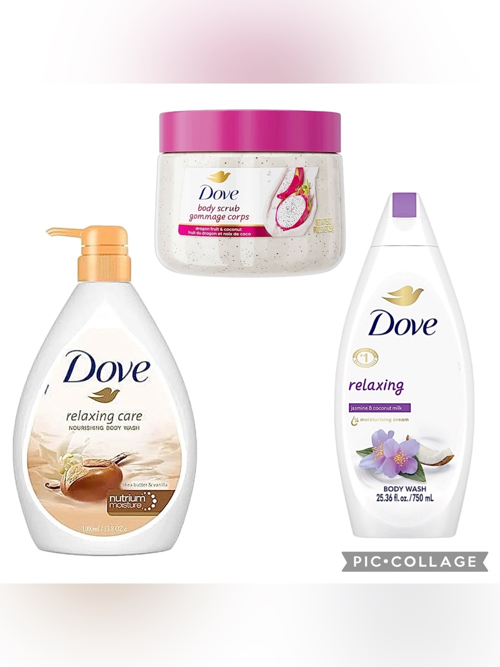 Dove Body Wash & Exfoliating Body Polish